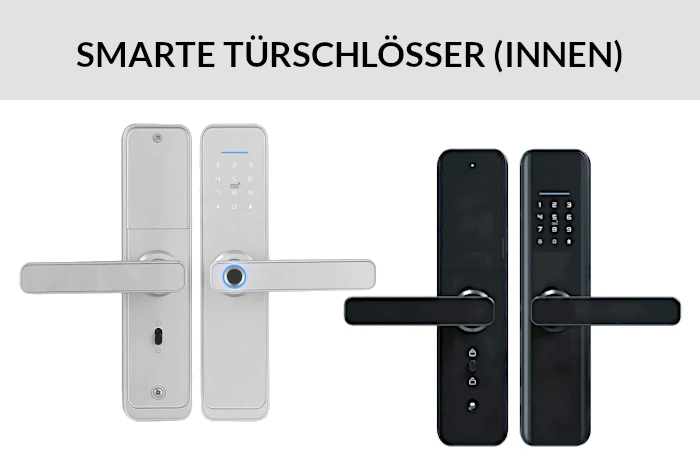 Smarte elektronische Türschlösser für den Innenbereich mit Tastatur und Türgriff.