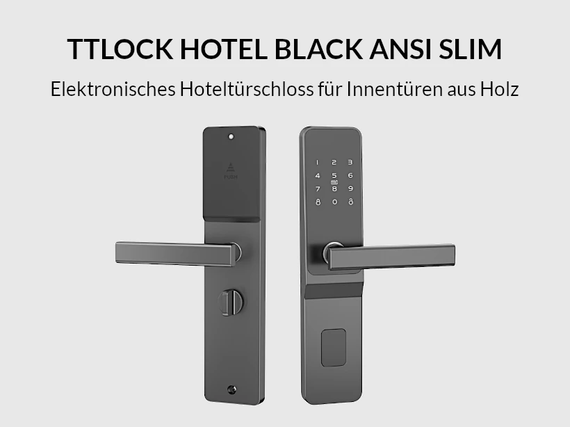 TTLOCK HOTEL BLACK (ANSI SLIM)